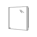 Spiegelschrank GLAMOUR 66 x 70 x 11 cm, Zintec/