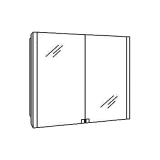 Spiegelschrank GLAMOUR 86 x 70 x 11 cm, Zintec/