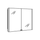 Spiegelschrank GLAMOUR 86 x 70 x 11 cm, Zintec/