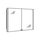 Spiegelschrank GLAMOUR 96 x 70 x 11 cm, Zintec/