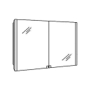 Spiegelschrank GLAMOUR 106 x 70 x 11 cm, Zintec/