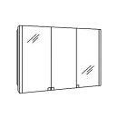 Spiegelschrank GLAMOUR 106 x 70 x 11 cm, Zintec/