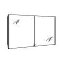 Spiegelschrank GLAMOUR 126 x 70 x 11 cm, Zintec/