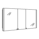 Spiegelschrank GLAMOUR 136 x 70 x 11 cm, Zintec/